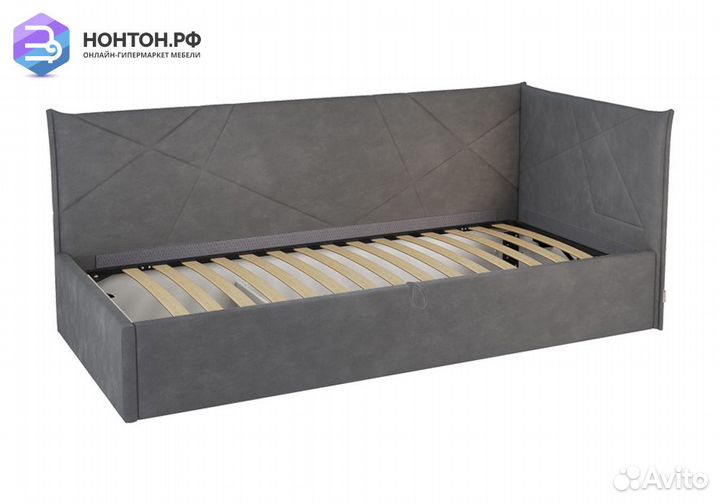 Кровать Бест 0.9 темно-серая