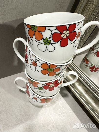Чашки фарфоровые (4шт) цена за все
