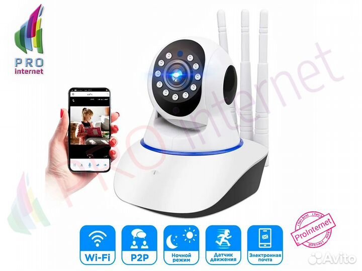 WiFi камера видеонаблюдения 2MP удаленный доступ