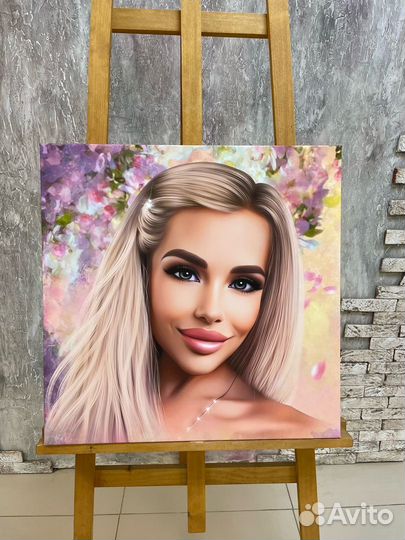 Портрет по фото, фотопечать на холсте в Казани