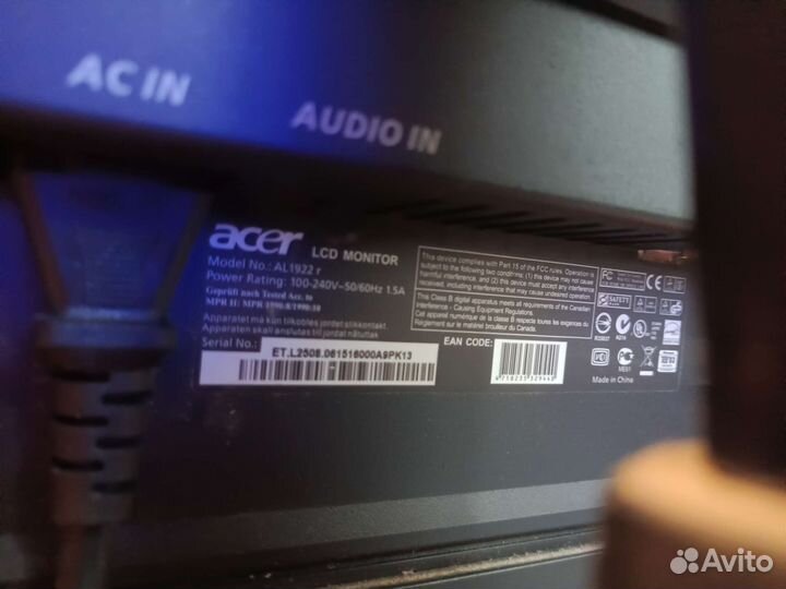 Монитор acer 19