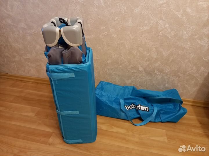 Переносная детская кроватка-манеж с матрасом