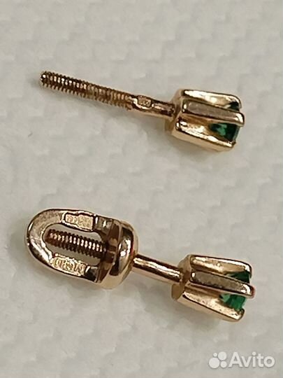 Золотые серьги пусеты