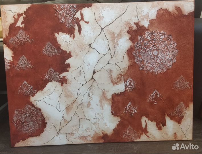 Картина фактурная абстракция большая 60*80