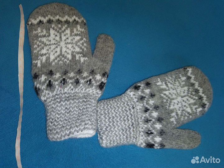 Новые детские шерстяные варежки