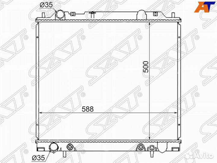 Радиатор mitsubishi delica L400/space gear 3.0 6G7