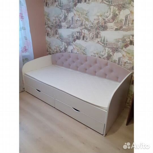 Кроватка домик высокий борт берёза детская