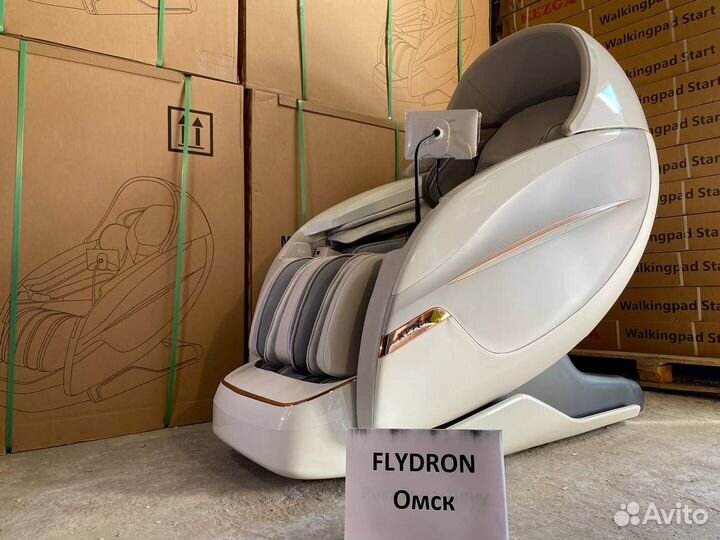 Массажное кресло премиальное Kezga Chair белое в8