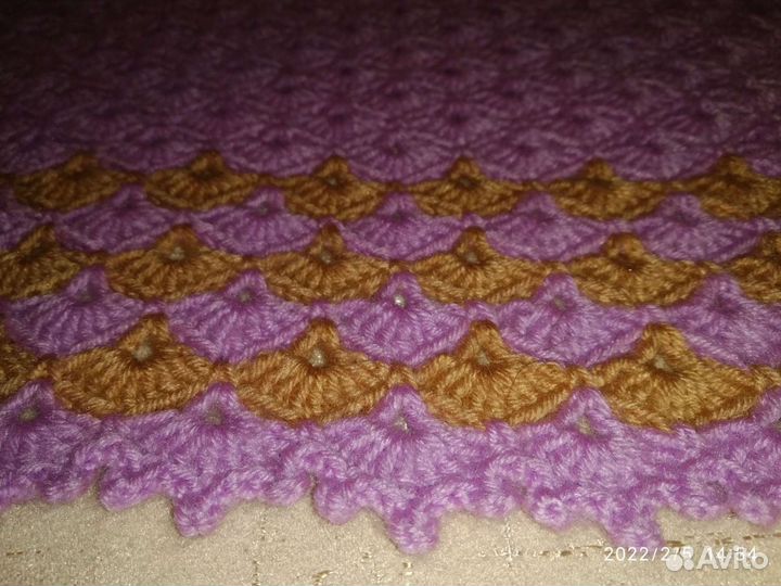 Плед детский вязаный