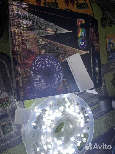 Гирлянда уличная бахрома штора нить