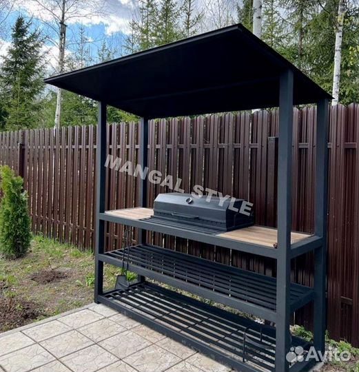 Мангал с крышей