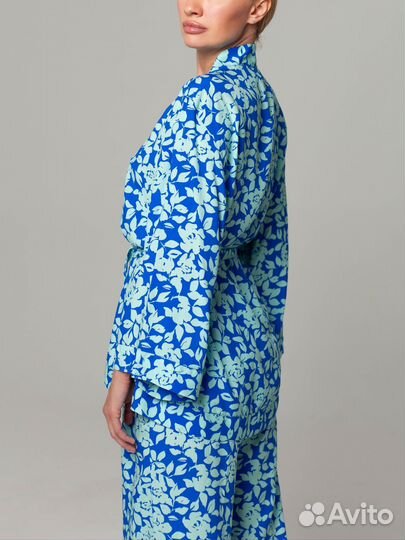 Пижама кимоно со штанами