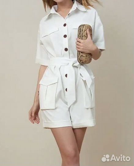 Комбинезон женский летний белый