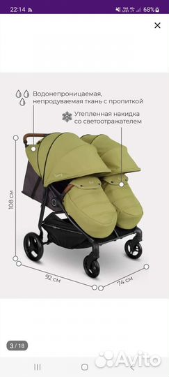 Прогулочная коляска для двойни или погодок Rant