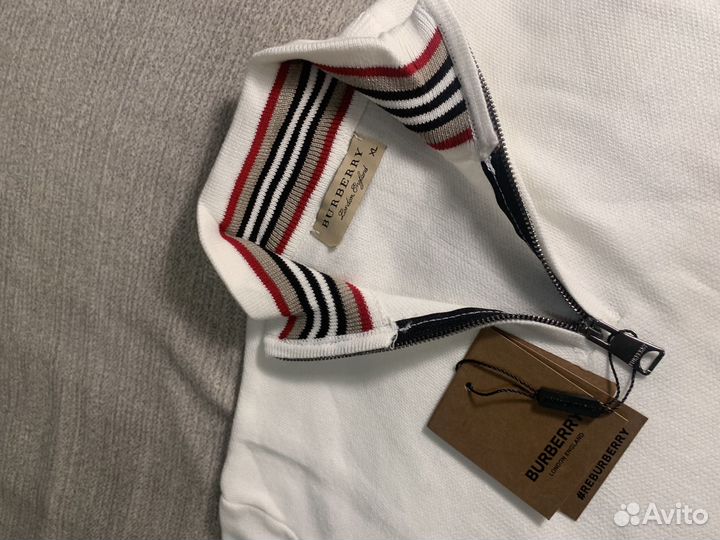 Burberry 1/4 zip hoodie