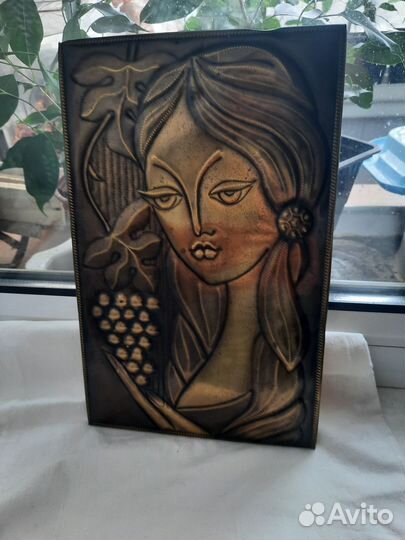 Картина пано медная чеканка СССР