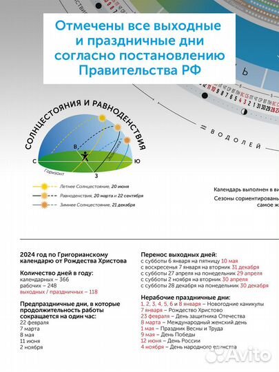 Календарь-планер 2024 г. с ретроградными планетами