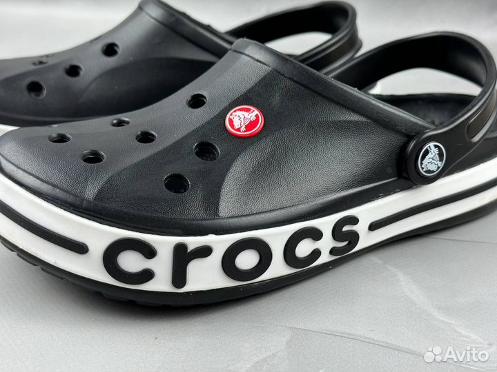 Мужские шлёпки кроксы сланцы Crocs Black