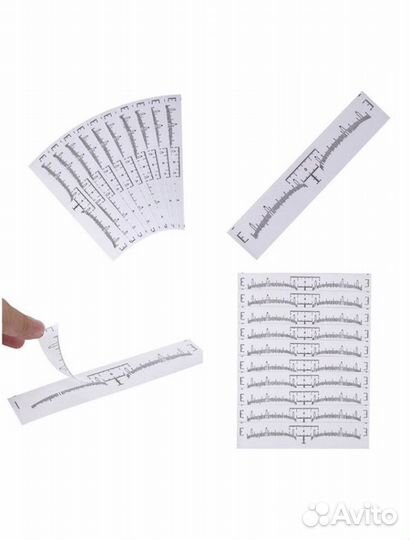 Линейка трафареты для бровей, наклейка 49 шт