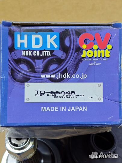 ШРУС наружный HDK (Япония) TO66A48 с ABS