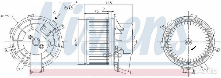 Мотор печки citroen jumper 06- 87290 Nissens