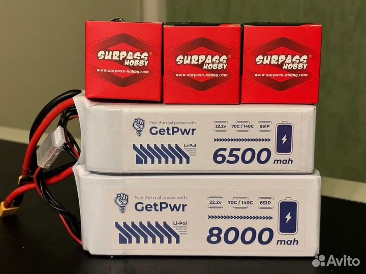 Аккумулятор для FPV дрона 6500mah, 22.2v