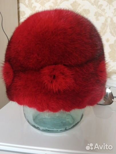 Шапка зимняя норковая женская