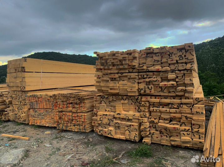Доска обрезная, брус 100х100х6000