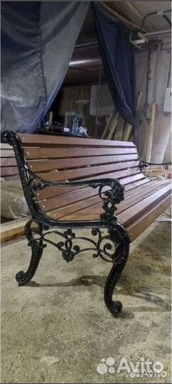 Скамейка парковая темная
