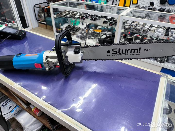 Электропила цепная насадка на ушм