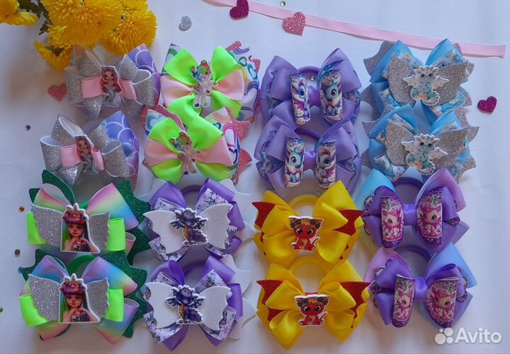 Бантики для волос ручной работы