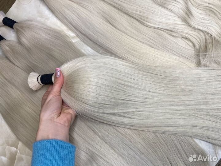 Волосы для наращивания прямые, в срезе