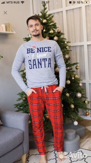 Пижамы family look для новогодней фотосессии