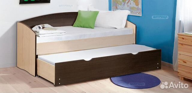 Кровать без мягкой спинки лдсп детская 2е спальное