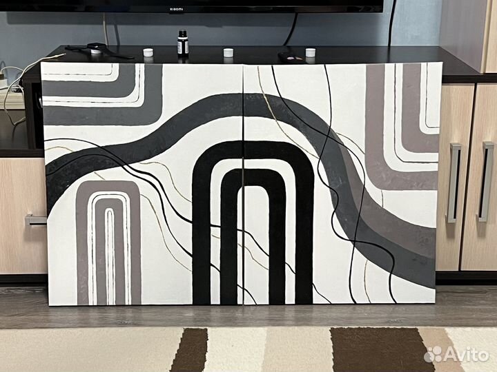 Картина абстракция акрил