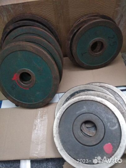 Гриф с блинами