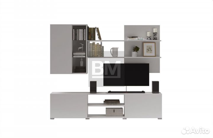 Стенка под тв белая