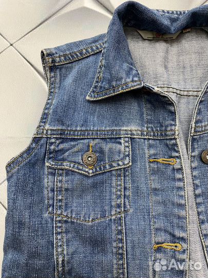 Джинсовая жилетка для девочек и мальчиков