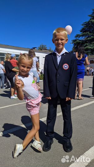 Пиджак школьный для мальчика 134