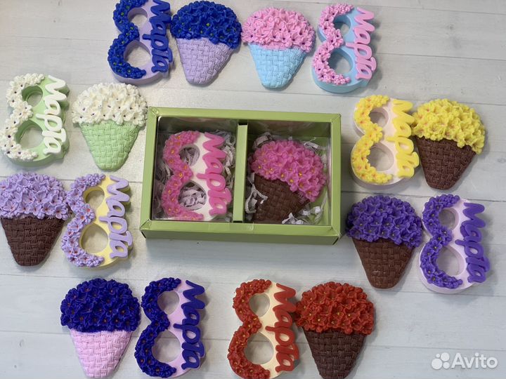 Фигуроное мыло к 8 марта