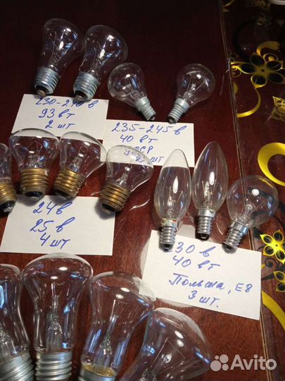 Лампы накаливания СССР и галогеновые лампы