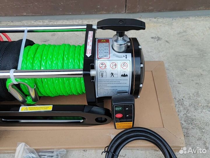 Лебедка 12000 с синтетическим тросом