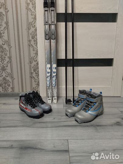 Новые Лыжи беговые Trek 180/боты 39 и 41/палки 140