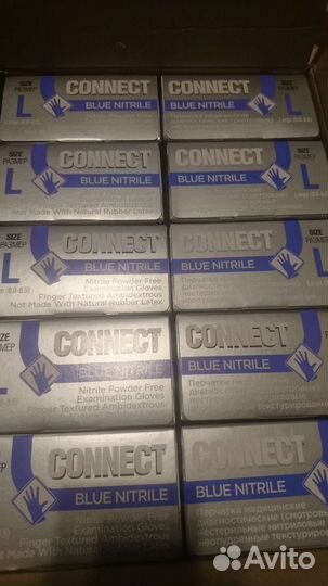 Нитриловые перчатки размера L и М