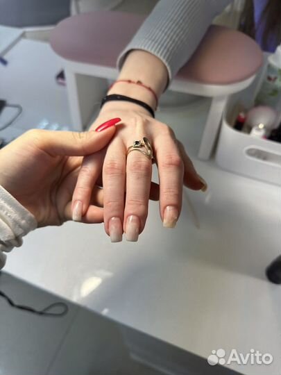 Комбинированный маникюр с покрытием