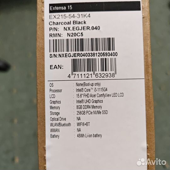 Ноутбук Acer extensa 15