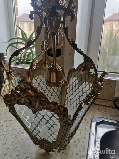Бронза люстра ссср, винтаж. 2 шт
