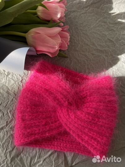 Повязка на голову вязаная