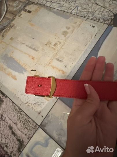 Ремень louis vuitton из канвы и кожи