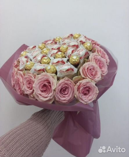 Сладкий букет из конфет рафаэлло ферерро